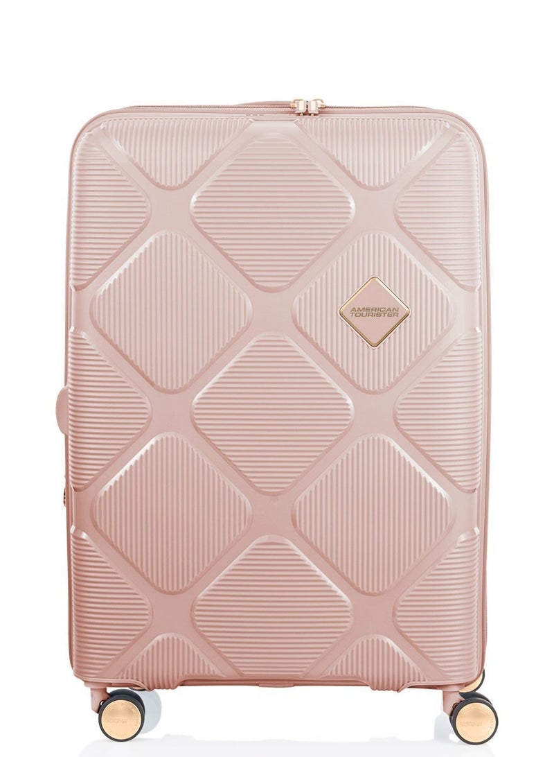 AMERICAN TOURISTER Instagon Suitcase, Check-In Size 69 cm / 25 inch, 4 Double Wheels, Hard Top, Polypropylene, Peach Blossom|DuoSaf™ Security Zipper|TSA 008 Lock|Optimov™ Shock Absorbing Wheels|Expandable - 3 Years International Warranty - Image 5